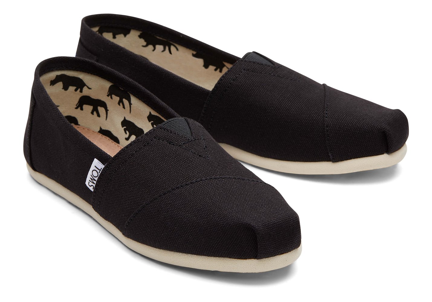 Toms Espadryle Damskie Czarne - Alpargata Płócienne - 32CYPTXAL